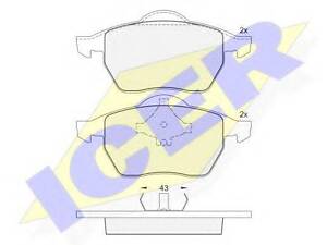 Колодки гальмівні дискові ICER 181131 на VW PASSAT (3A2, 35I)