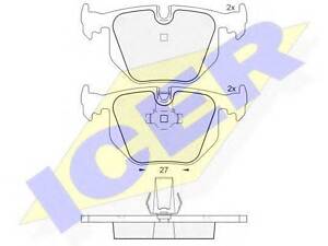Колодки гальмівні дискові ICER 181549 на BMW 7 седан (E38)