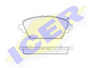 Колодки гальмівні дискові ICER 181581 на NISSAN ALMERA TINO (V10)