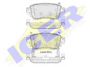 Колодки гальмівні дискові ICER 182188 на NISSAN QASHQAI (J11, J11_)