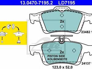 колодки тормозные дисковые керамические, к-кт ATE 13047071952 на FORD C-MAX II (DXA/CB7, DXA/CEU)