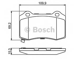 Колодки гальмівні дискові (комплект 4 шт) BOSCH 0986494708 на CHRYSLER 300 C седан (LX)