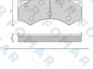 Колодки гальмівні дискові, комплект FOMAR FRICTION FO494781 на IVECO Zeta