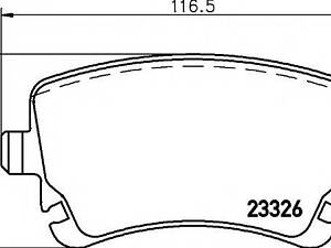 Колодки гальмівні дискові комплект HELLA PAGID 8DB355010971 на VW KOMBI / CARAVELLE V автобус (7HB, 7HJ, 7EB, 7EJ, 7EF)