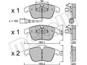 Колодки гальмівні дискові, комплект SAMKO 5SP1392 на SEAT ALHAMBRA (710, 711)