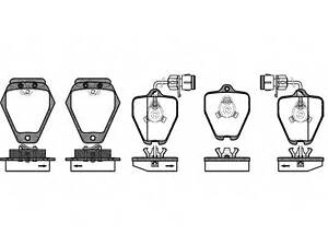 Колодки гальмівні дискові, комплект WOKING P408302 на AUDI 500 (44, 44Q, C3)