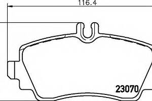 Колодки тормозные дисковые MB A140, A160, A170CDI, Vaneo 1,6i -05 BOSCH 986424469 MERCEDES-BENZ A-CLASS (W168)