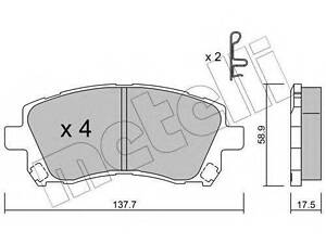 Колодки гальмівні дискові METELLI 2202960 на SUBARU IMPREZA седан (GC)