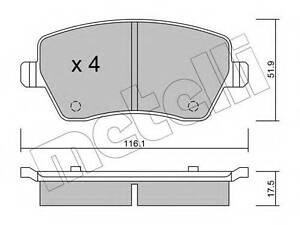 Колодки гальмівні дискові METELLI 2204850 на RENAULT MODUS / GRAND MODUS (F/JP0_)