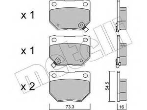 Колодки гальмівні дискові METELLI 2205010 на SUBARU IMPREZA седан (GC)