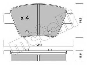 Колодки гальмівні дискові METELLI 2208890 на VW GOLF TOURAN (1T3)