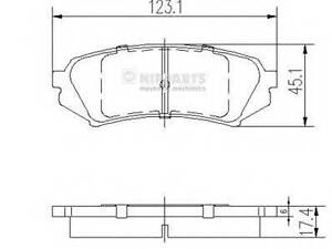 Колодки гальмівні дискові NIPPARTS J3612022 на LEXUS LX (UZJ100)