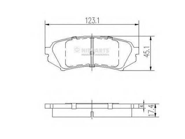 Колодки гальмівні дискові NIPPARTS J3612022 на LEXUS LX (UZJ100)