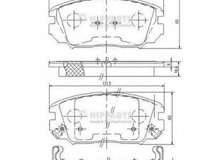 Колодки гальмівні дискові NIPPARTS N3600543 на HYUNDAI NF V (NF)