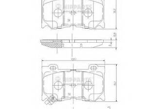 Колодки гальмівні дискові NIPPARTS N3601107 на NISSAN 370 Z Roadster (Z34)