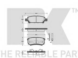 Колодки гальмівні дискові NK 223027 на MITSUBISHI LANCER EX седан (CY/Z_A)