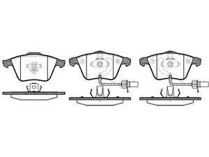 Колодки тормозные дисковые передние, AUDI A4, A6, A8 97-15