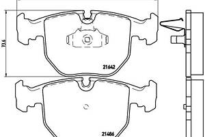 Колодки гальмівні дискові передні, BMW 5 (E39), 7 (E38), X3 (E83), X5 (E53) 94-11