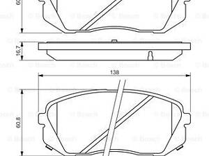 Колодки тормозные передние дисковые, Hyundai i40, ix35; Kia Carens, Sportage 04-