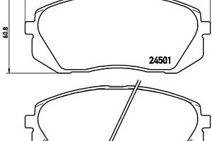 Колодки гальмівні дискові передні, Hyundai i40, ix35; Kia Carens, Sportage 04-