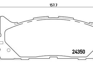 Колодки гальмівні дискові передні, Lexus ES; Toyota Avalon, Camry 05-