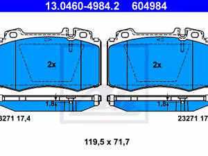 Колодки гальмівні дискові передні, M (W163), S (W220, W221) 98-13