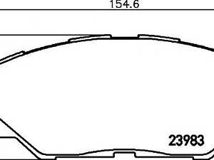 Колодки гальмівні дискові TEXTAR 2398301 на LEXUS IS II седан (GSE2_, ALE2_, USE2_)