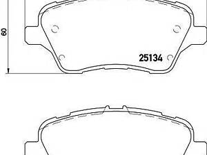 Колодки гальмівні дискові TEXTAR 2513402 на FORD B-MAX (JK)