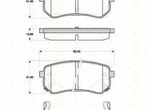 Колодки гальмівні дискові TRISCAN 811018018 на HYUNDAI i10 (PA)