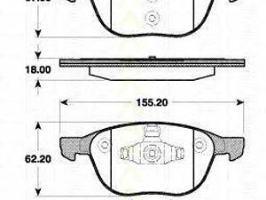 Колодки гальмівні дискові TRISCAN 811050023 на VOLVO S40 I седан (VS)