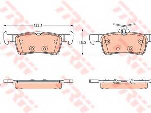 Колодки тормозные дисковые TRW GDB2055 PEUGEOT 308 SW II