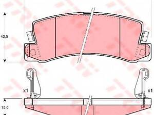 Колодки гальмівні дискові TRW GDB3164 на TOYOTA CARINA Mk II (_T15_)