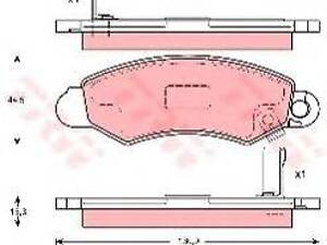 Колодки гальмівні дискові TRW GDB3215 на SUZUKI SWIFT Mk II Наклонная задняя часть (EA, MA)