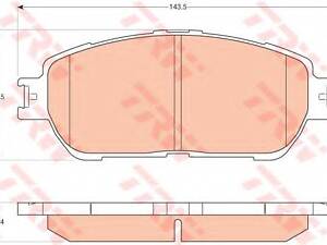 Колодки гальмівні дискові TRW GDB3612 на TOYOTA CAMRY седан (MCV3_, ACV3_, _XV3_)