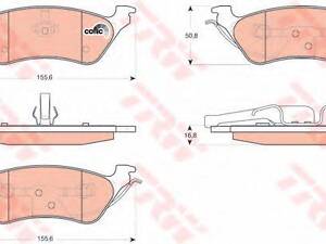 Колодки гальмівні дискові TRW GDB4130 на CHRYSLER GRAND VOYAGER IV (RG, RS)