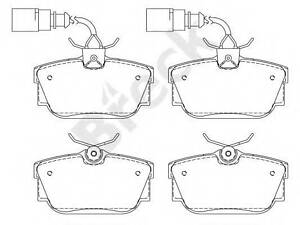 Колодки гальмівні дискові задні, комплект BRECK 232240070210 на VW TRANSPORTER / CARAVELLE Mk IV автобус (70XB, 70XC, 7D