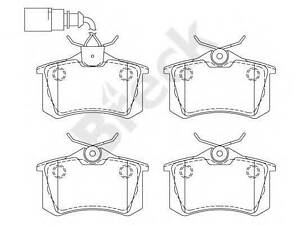 Колодки гальмівні дискові задні BRECK 235541070410 на VW SHARAN (7M8, 7M9, 7M6)