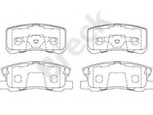 Колодки гальмівні дискові задні BRECK 235820070200 на MITSUBISHI OUTLANDER SPORT (GA_W_)