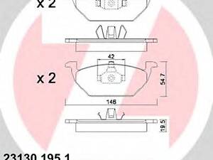 Колодки гальмівні дискові ZIMMERMANN 231301951 на AUDI A3 (8L1)