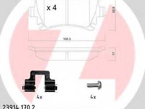 Колодки тормозные дисковые ZIMMERMANN 239141702 на VW PASSAT (362)