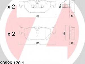 Колодки тормозные дисковые ZIMMERMANN 239261701 на BMW 3 Touring (E91)