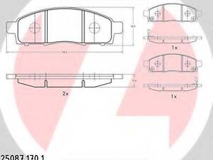 Колодки гальмівні дискові ZIMMERMANN 250871701 на NISSAN EVALIA