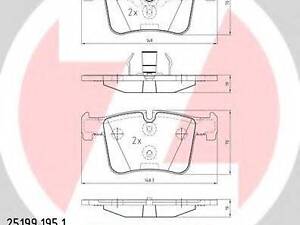 Колодки тормозные дисковые ZIMMERMANN 251991951 на BMW 1 (F20)