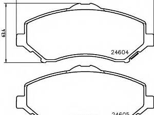 Колодки гальмівнi передні комплект CHRYSLER 68003701ab на DODGE JC