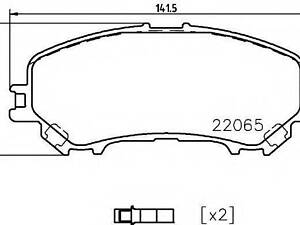 Колодки гальмівні передні к- NISSAN D10604CA0A на NISSAN ROGUE (T32)