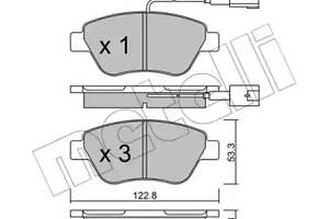 Колодки передні, 05-09 (вантажний) з датчиком