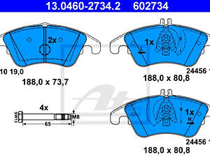 Колодки передні, C (W204), E (W212) 07- (Sport-пакет)