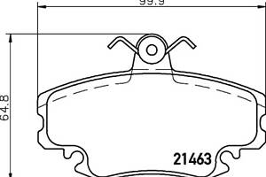 Колодки передні (дискові) к-т, Logan 04-, Sandero 09-14, Clio 91-98, Peugeot 309 86-93