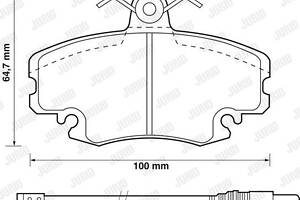 Колодки передние (дисковые) к-т, Logan 04-, Sandero 09-14, Clio 91-98, Peugeot 309 86-93