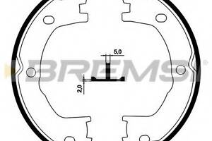 Колодки ручного гальма Daily II 89-99/Mascott 99-10 (Brembo)